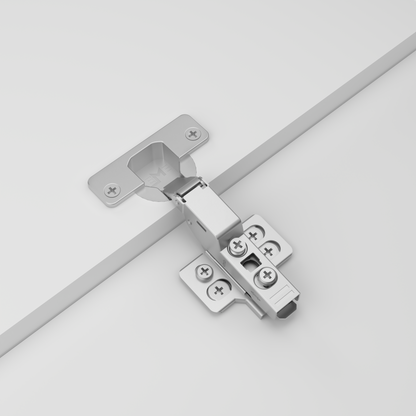 35mm Topfscharnier halb aufliegend 110° mit Soft-Close und 3D-Verstellung