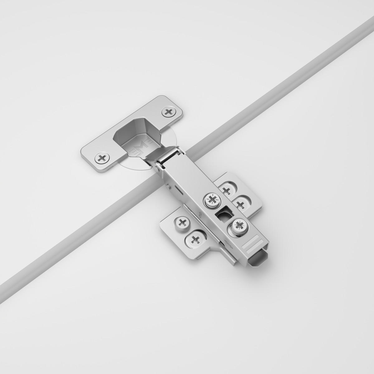 35mm Topfscharnier voll aufliegend 110° mit Soft-Close und 3D-Verstellung